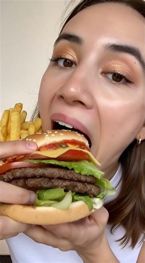 Giant Burger Mukbang 🍔 | Crunchy ASMR Eating