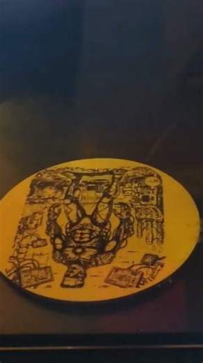 Frankenstein's Monster Reimagined in a Cyberpunk Lab: Laser Engraving #shorts