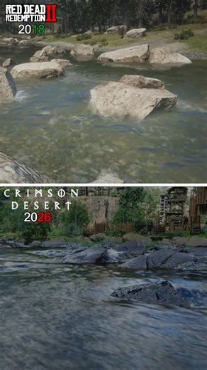 Evolution of Water Physics – CRIMSON DESERT (2026) vs. RDR2 (2018)