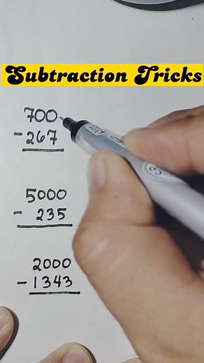 61K views · 444 reactions | Subtraction Tricks | Mathematics Tutorial | Facebook
