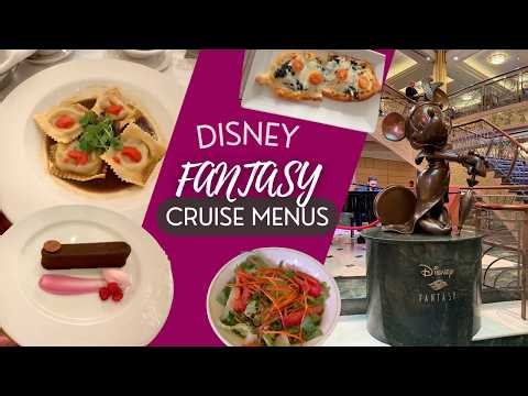 Menus & Dining on the Disney Fantasy / Disney Cruise Line included food offerings
