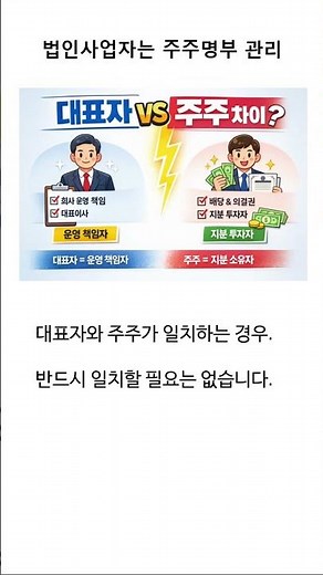 법인은 주주명부 작성 및 관리 필요(주주변동시 주식등변동상황명세서 제출)