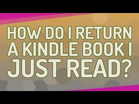 How do I return a Kindle book I just read?