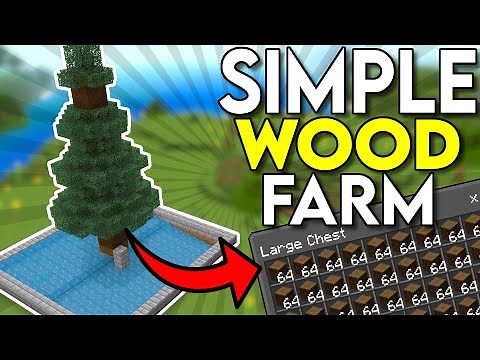 Easiest Wood Farm For Minecraft Bedrock 1.20 & JAVA!