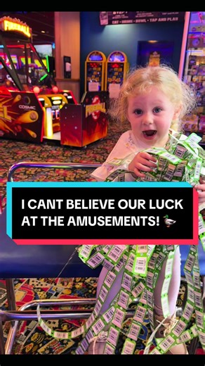 Exciting Day at the Amusement Arcade Winning Prizes