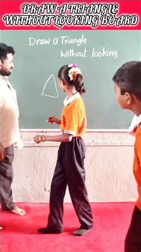 Draw a Triangle without looking #education #maths #school #students #youtubeshorts #viralshort