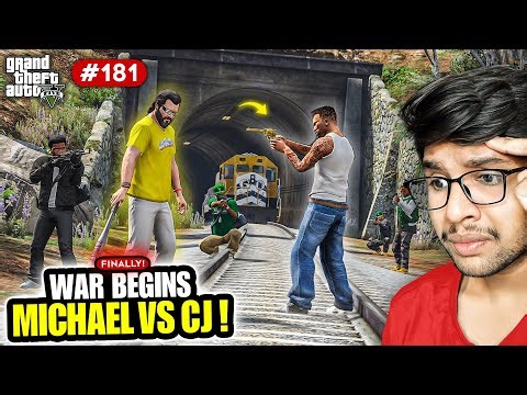 MICHAEL VS CJ: BIGGEST GANG WAR BEGINS | GTA V GAMEPLAY #181