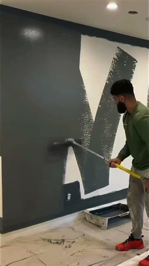 Satisfying Dark Grey Wall Painting Transformation! 🎨✨