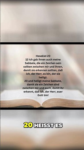 Welche Bedeutung hat der Sabbat? #heiligung #bibel #sabbat