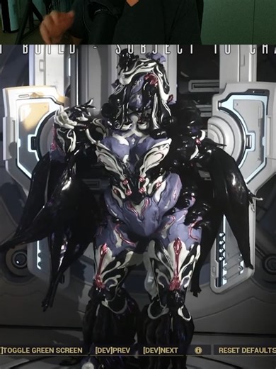 Here is Follie with her alt helmet and a bunch of different fashion frame color combos! #Warframe #Warframecommunity