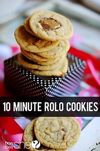 10 minute Rolo Cookies