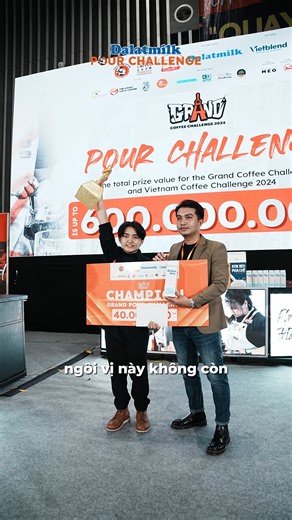 2.9K views · 24 reactions | One trophy. One chance. Who’s got what it takes to claim it? Minh Tâm – Champion of the Pour Challenge 2024 – fought through a tough journey to reach the top. And you? Do you have what it takes to become the Grand Champion of the Dalatmilk Pour Challenge 2025? Step up and prove your skills! | Grand Coffee Challenge | Facebook
