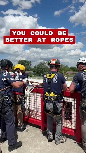 This is your sign. Step up your rope game. 🫵 Learn more here https://crashcoursevillage.org/rope-training/ #firefighter #firefighters #rope #firefightertraining