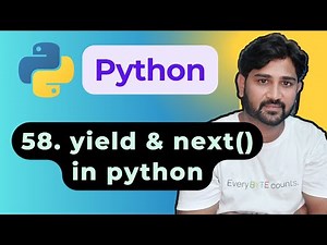 58. yield and next() in python | #python #programming #yield #learning #coding #ai
