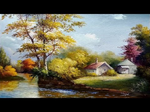 How I Paint Landscape Just By 4 Colors Oil Painting Landscape Step By Step 49 By Yasser Fayad