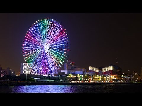 天保山大観覧車 光のアート 完成版 The Art of Light on Tenpozan Giant Ferris Wheel (Completed Ver.) Osaka Japan
