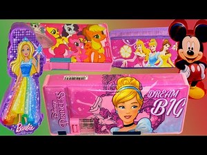 New Collection Pencil Box Pony, Barbie, Disney Princess, Mickey Mouse for Boys and Girls