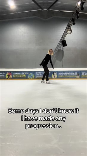 Beginner Figure Skater Attempts Scratch Spin