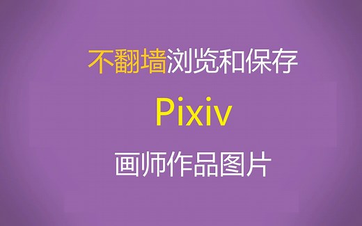 不翻墙浏览和保存Pixiv画师作品图片，插画师必备！