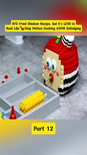 KFC Fried Chicken Recipe, but it's LEGO in Real Life🍗Stop Motion Cooking ASMR Satisfying #LEGOCooking #StopMotionASMR #LEGOFoodArt #part12