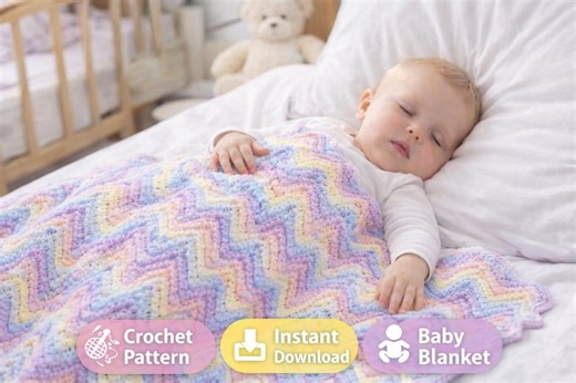 Crochet Baby Blanket Pattern | Beginner Friendly | Shell Stitch | Afghan Pattern | Instant Download PDF - Etsy Canada