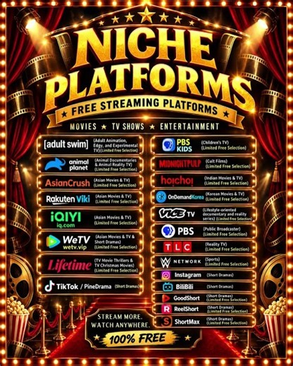 Free Legal Movie & TV Streaming Platforms