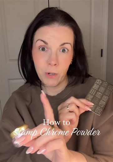 Stamp Chrome Powder on Nails: Easy Stamping Chrome Powder Tutorial