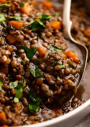 Lentil Ragout - French Puy lentil side dish