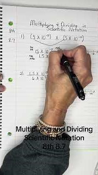 8th 8.7 Multiplying and Dividing with Scientific Notation #scientificnotation #multiply #divide