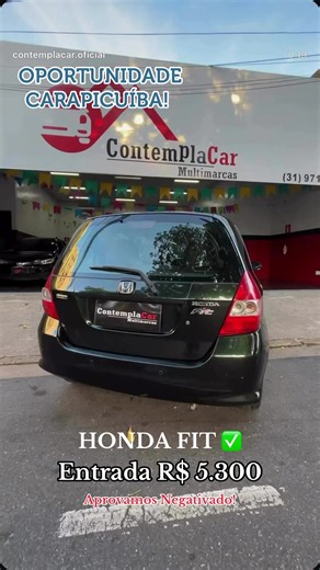 Honda Fit entrada R$5.300 aprovado negativado - oportunidade Carapicuíba