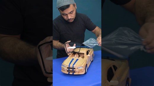 I built a Nissan GT-R Skyline from wood! 🏎️✨