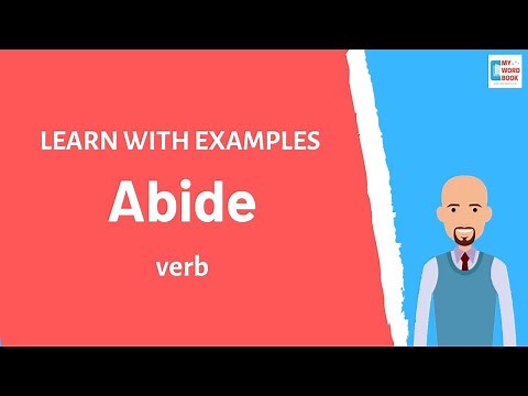 Abide | Meaning with examples | Learn English | My Word Book