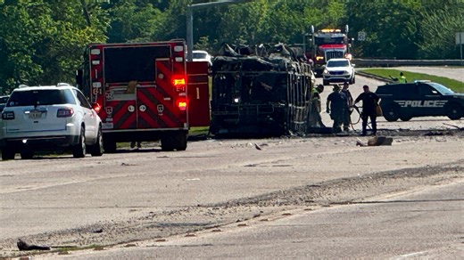 Shreveport natural gas city bus ruptures, leads to fire, no injuries