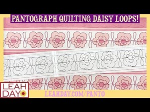 Pantograph Quilting on a Hoop Frame Tutorial - Daisy Loops Quilting
