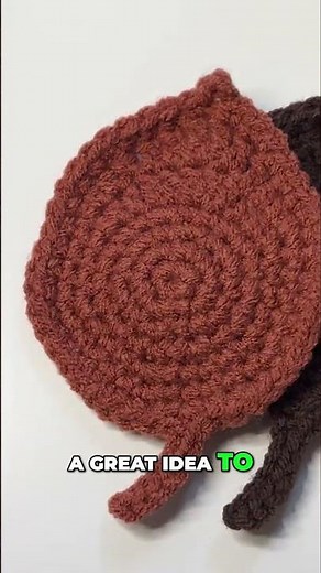 15 Minute Crochet Fall Leaf Coaster Tutorial! #fallcrochet #fallcrafts #crochetpatterns