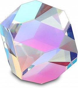 HDCRYSTALGIFTS Farbwürfel Prisma 20 mm K9 optisches Kristallglas Polyeder RGB Dispersion Prisma für Physik, Fotografie, Desktop-Dekoration