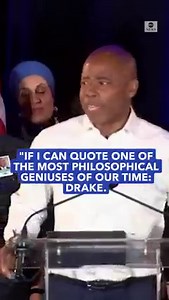 Eric Adams thanks his sister and quotes rapper Drake after being declared winner of New York City's mayoral race. "Started from the bottom, now we're here." https://abcn.ws/2ZPFSJm | ABC News Politics