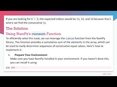 How to Find N Consecutive Numbers Equal in a Python Array