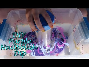 DIY Purple Marble Nail Polish Tumbler