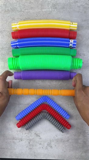 Satisfying Sound & Creative Visuals! Pop Tube Fidget ASMR | Rainbow Pop Tube Art #asmr