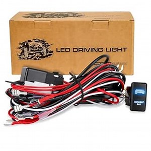 LED Light Bar Wiring Harness Kit, 2 Leads 8.2 Feet Wiring Harness 12V On Off Switch Power Relay Blade Fuse for Off Road Lights Work Light, Replacement for Heavy Duty Truck Pickups Wire Harness