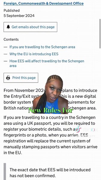 New Entry/Exit System: UK Nationals Travelling to Schengen Area 2024