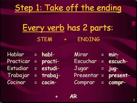 How to Conjugate -AR Verbs in Spanish