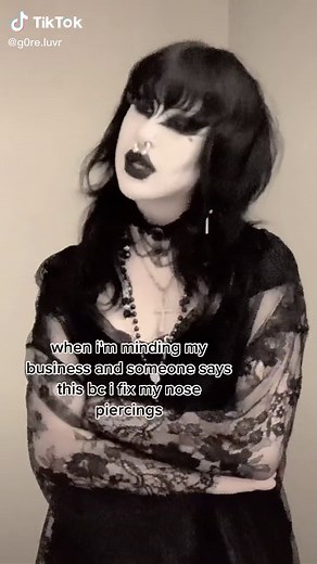 i have 5 nose piercings and if i lose ONE SPIKE. it's over #fyp #goth #gothfashion #gothoutfit #gothmakeup #tradgoth #gothic #80sgoth #traditionalgoth