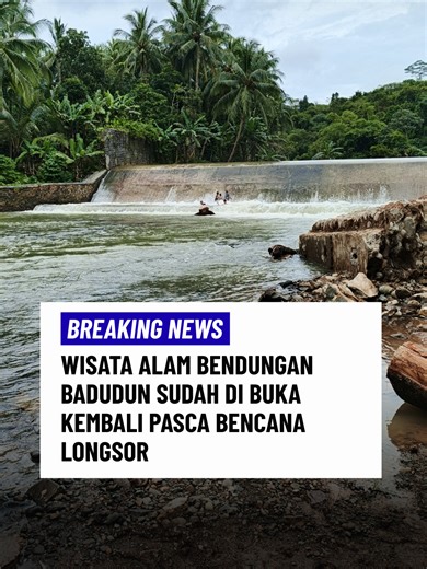 “Kabar baik! 🌿✨ Wisata alam Bendungan Badudun, Desa Banyubiru, kini kembali dibuka pasca bencana longsor. Setelah dilakukan pembersihan dan penanganan oleh pihak terkait, area bendungan dinyatakan aman untuk dikunjungi. Yuk, kembali menikmati keindahan alam sambil tetap waspada dan menjaga kebersihan lingkungan! 🤍🌊 #BendunganBadudun #DesaBanyubiru #WisataAlam #kkm #stisipbantenraya #pandeglang_berkah