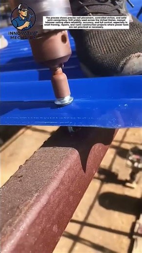 Traditional Wood Framing with Hand Hammer and Nails