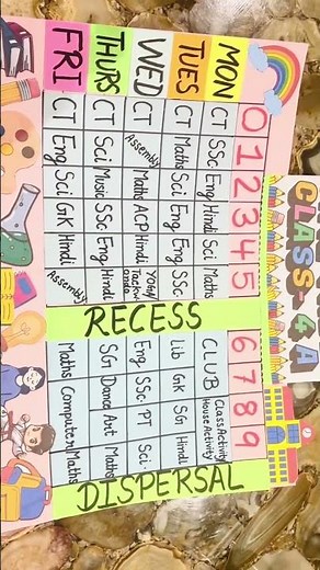 ✨ Easy School Timetable Chart Idea | DIY Classroom Craft