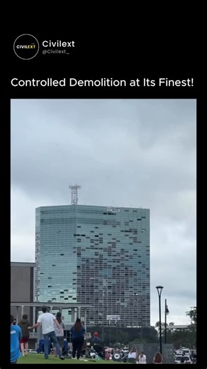 civilext on Instagram: "Boom 💥 A 21-story skyscraper in Louisiana comes down in seconds! Watch the incredible precision of this controlled demolition — a perfect blend of engineering, planning, and timing. From months of preparation to a few seconds of collapse — this is civil engineering mastery in action! 🏗️🔥 Would you trust your team to bring down a structure like this? 👷‍♂️ Comment your thoughts below! #CivilEngineering #Demolition #EngineeringMarvel #StructuralEngineering #Skyscraper #L