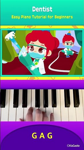 🎹 Easy Piano Tutorial for Kids | “Dentist” Song | #JunyTony #Shorts #PianoForKids