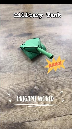 ORIGAMI MILITARY TANK PAPER CRAFT TUTORIAL | DIY ORIGAMI TANK M1 ABRAMS STEP BY STEP PAPER WEAPON